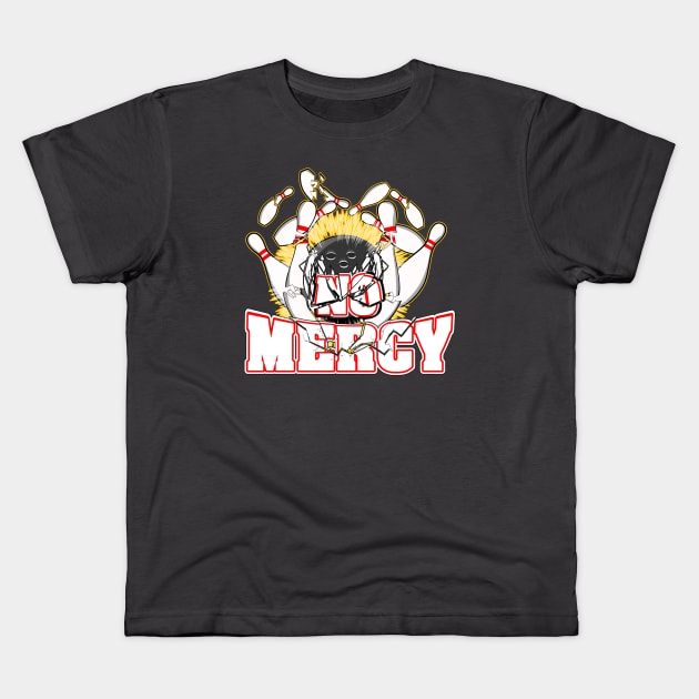 Bowling Pins Exploding No Mercy Kids T-Shirt by SteveW50